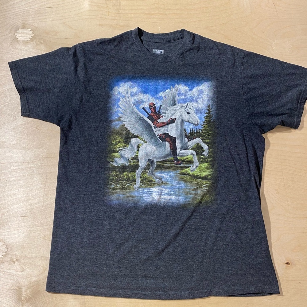 Marvel Midnight Rider Pegasus Graphic Tee - Dark Gray XL (IK)